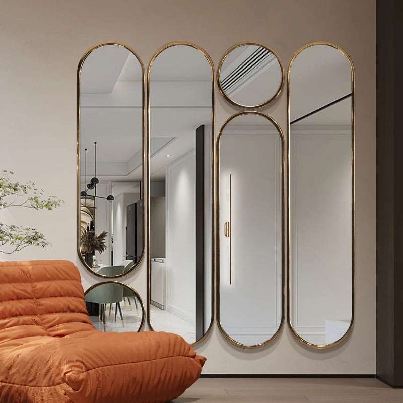 Full Length Decorative Wall Mirror - 3 Piece Set