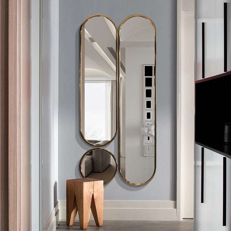 Full Length Decorative Wall Mirror - 3 Piece Set