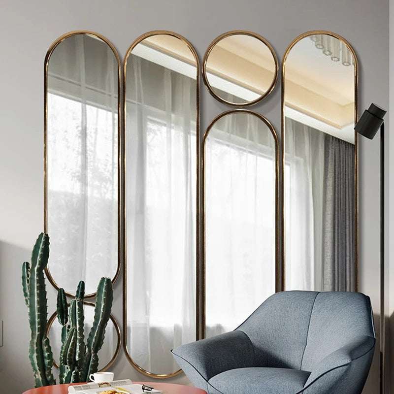 Full Length Decorative Wall Mirror - 3 Piece Set
