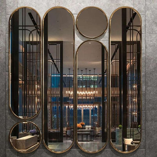 Full Length Decorative Wall Mirror - 3 Piece Set